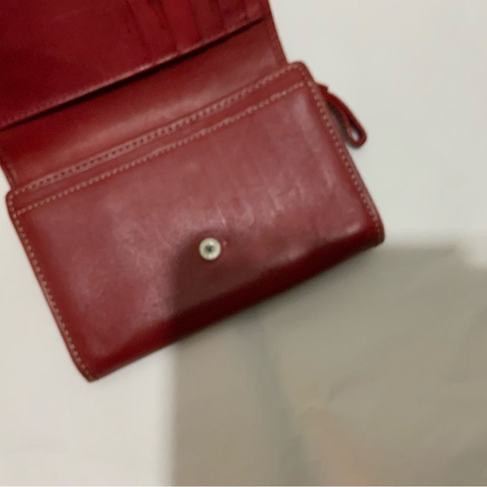 COACH Hampton Red Leather Bifold Wallet - Picture 3 of 12